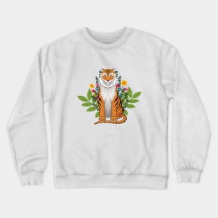 Floral Tiger Crewneck Sweatshirt